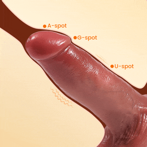 7.28‘’ Thick Thrusting Vibrating Heating Realistic Dildo with Strong Suction Cup and Remote Control