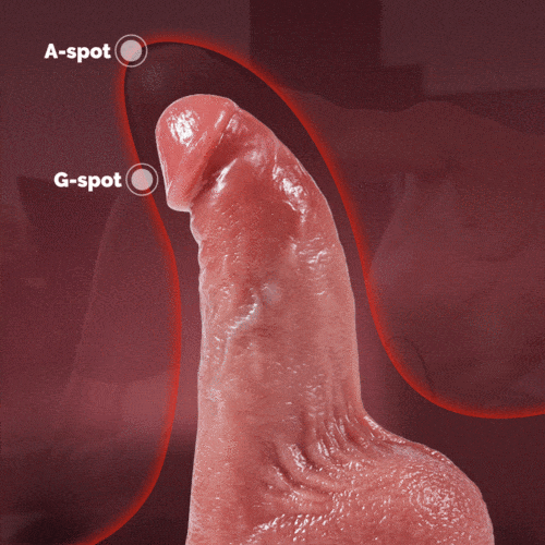 5.51‘’ Derek Curved Glans Free Lubricant P and G Spot Stimulation Realistic Anal Dildo Thrusting Heating Vibrating