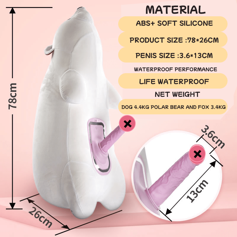 Discreet Infinity Pillow Polar Bear Remote Control Sex Machine