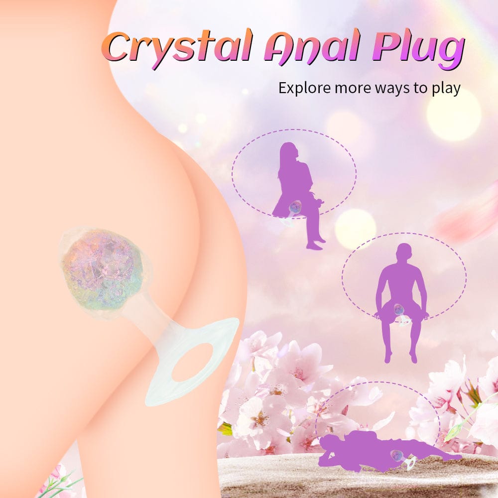 Diamond Crystal Rainbow Wearable Butt Plug Anal Sex Toy