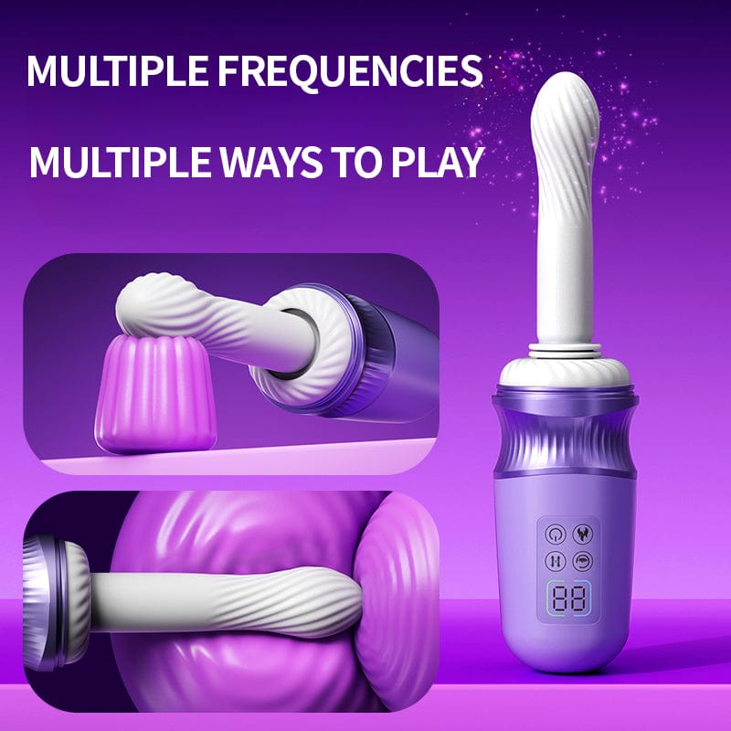 Pure Moon 7 Thrusting Heating Dildo Machine G Spot Vibrator With APP Control
