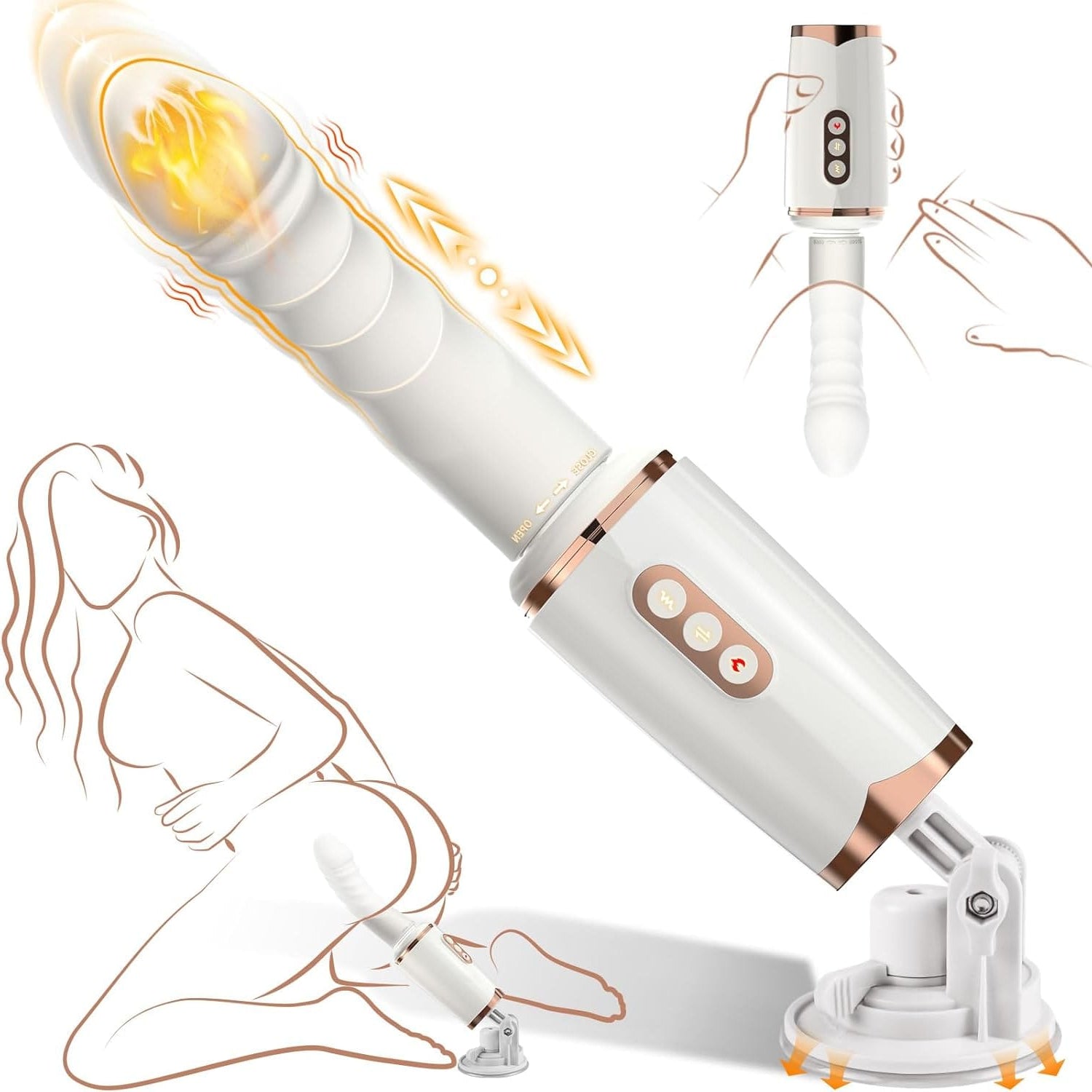 Honey 7 Thrusting Heating Sex Machine Vibrator with Sucker
