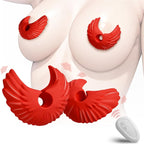 BDSM Angel Wings Vibrating Nipple Clamps with Remote Control