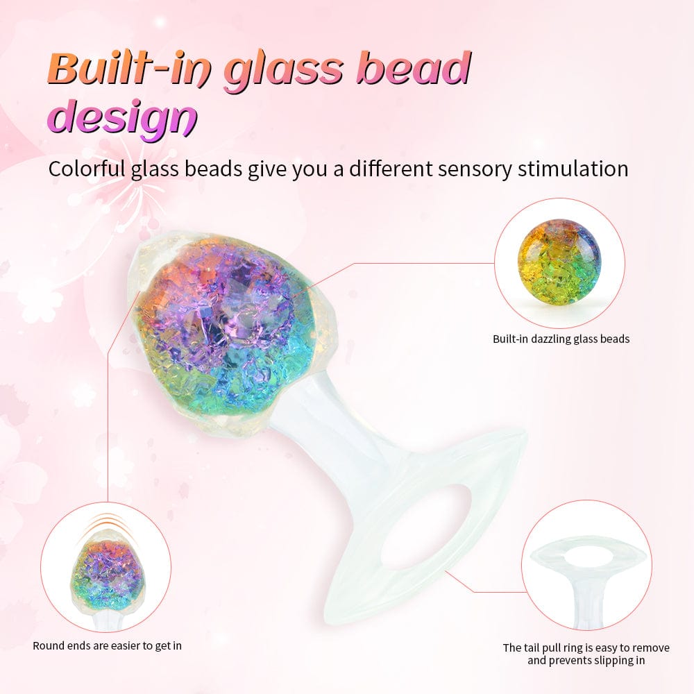 Diamond Crystal Rainbow Wearable Butt Plug Anal Sex Toy
