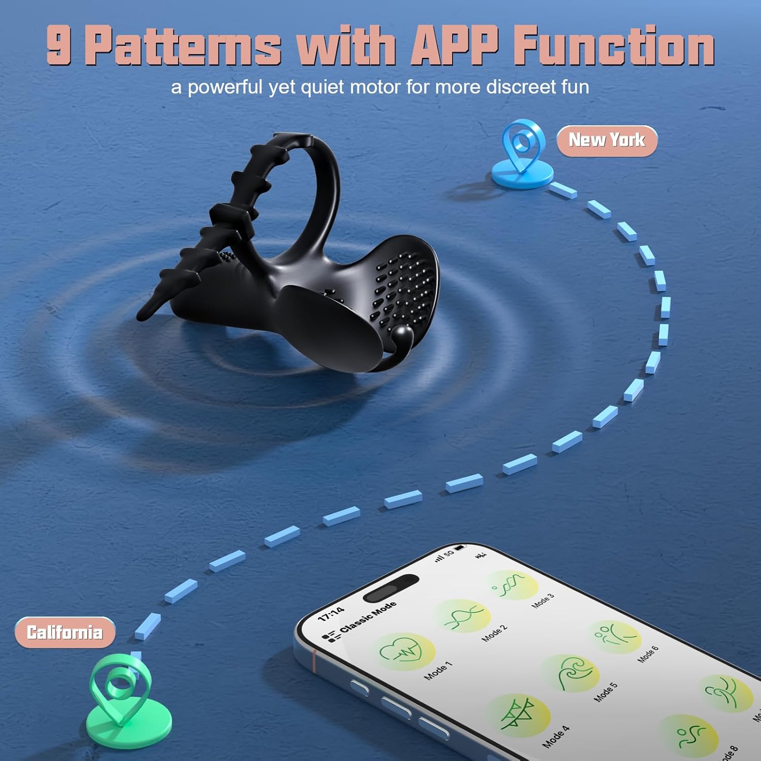 3 In 1 Vibrating Adjustable Penis Ring Vibrator