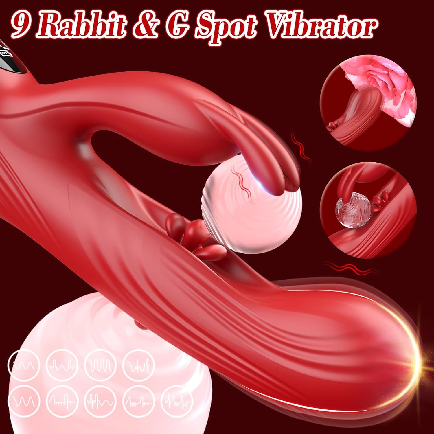 3 In 1 Rabbit Flapping G Spot Vibrator