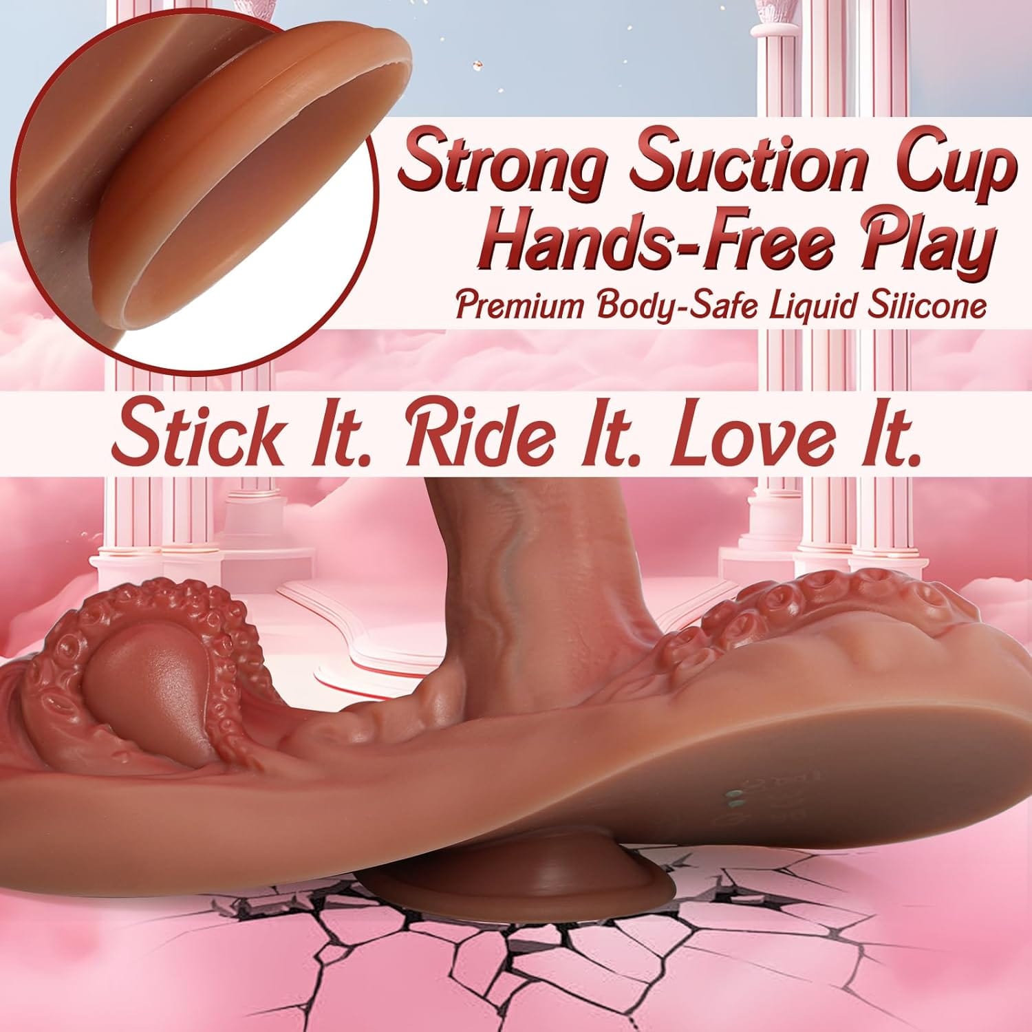 4 in 1 Sit and Ride Monster Dildo Vibrator with Remote Control