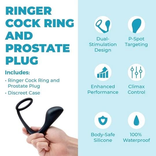【Free Gift】ilicone Cock Ring And Prostate Plug