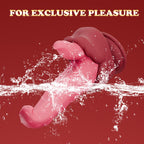 5.7‘’ Realistic Tongue Thrusting Heating Fantasy Dildo With Suction Cup