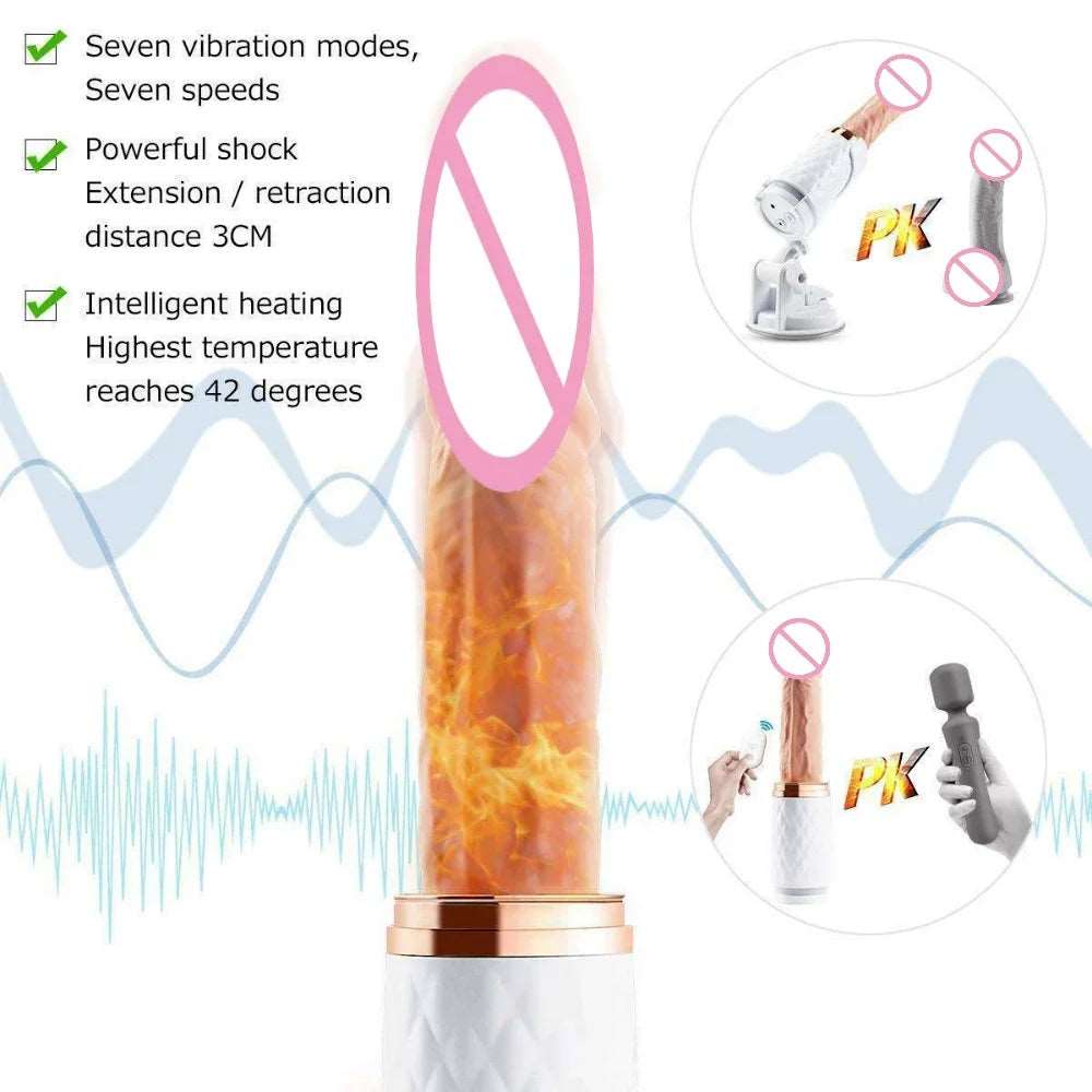 Lurevibe - Automatic Telescopic Gun Women Vibrating Sex Machine