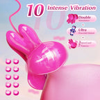 Rabbit Neck-hanging Nipple Clamps Vibrator With APP Control For Couple