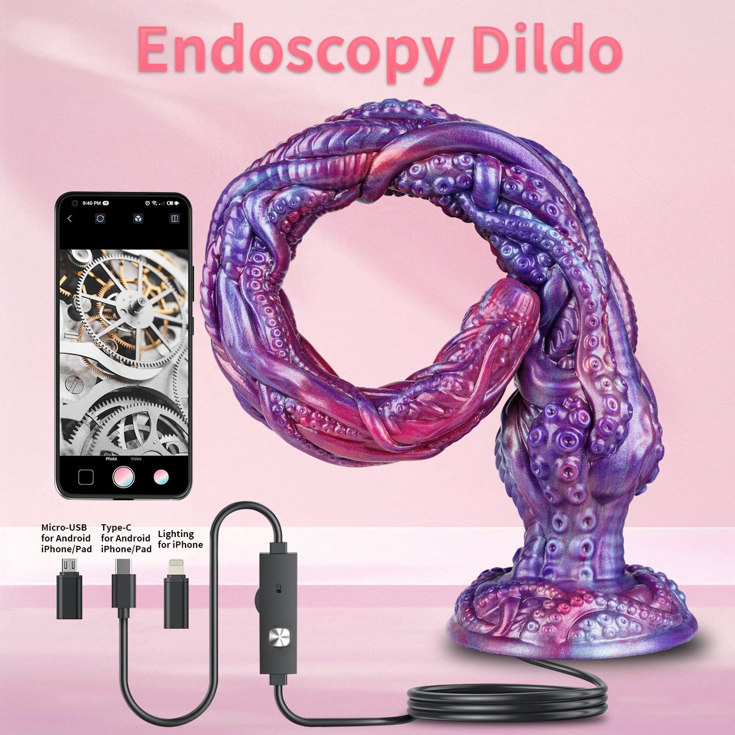 Octopus Smart Endoscopic / Squirting Monster Dildo Anal Plug