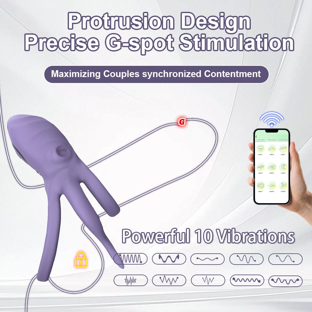 Octopus Lock Delayed Ejaculation Penis Ring Wireless APP