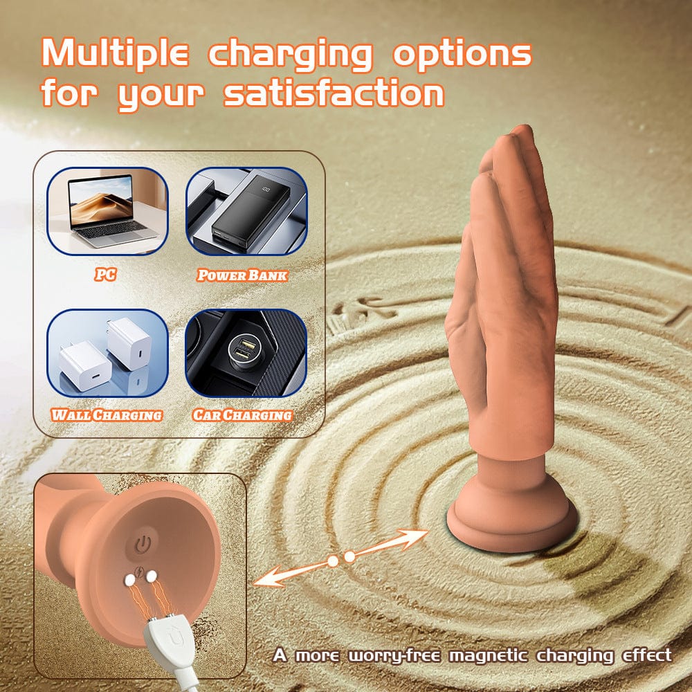 Finger Shaped Vibrating Anal Plug Fantasy Dildo Plug