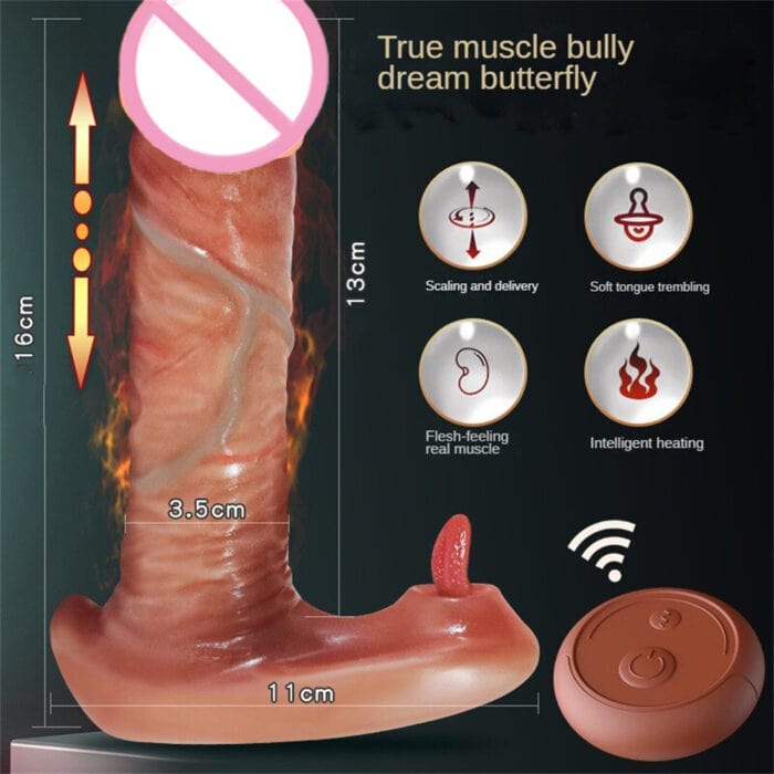 5.11‘’ Thrusting Dildo Vibrator Realistic Wearable Clit G-Spot Massager