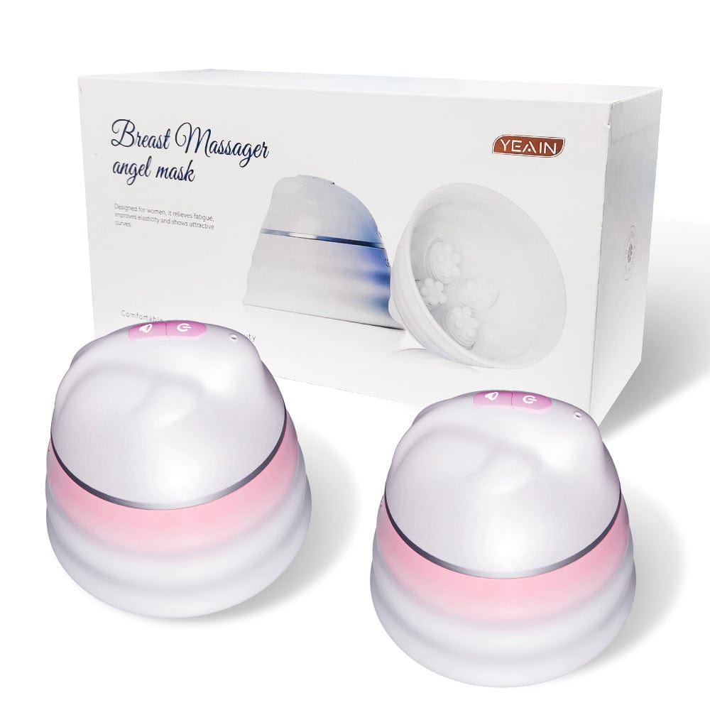 Angel 5 Vacuum Suction 10 Vibration Breast Massagers With Remote