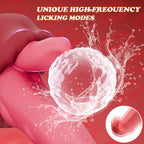 5.7‘’ Realistic Tongue Thrusting Heating Fantasy Dildo With Suction Cup