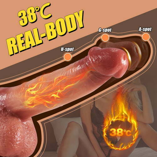 6.3‘’ Lurevibe - 9 Vibrating 3 Thrusting & Swing Intelligent Heating Realistic Dildo Vibrator