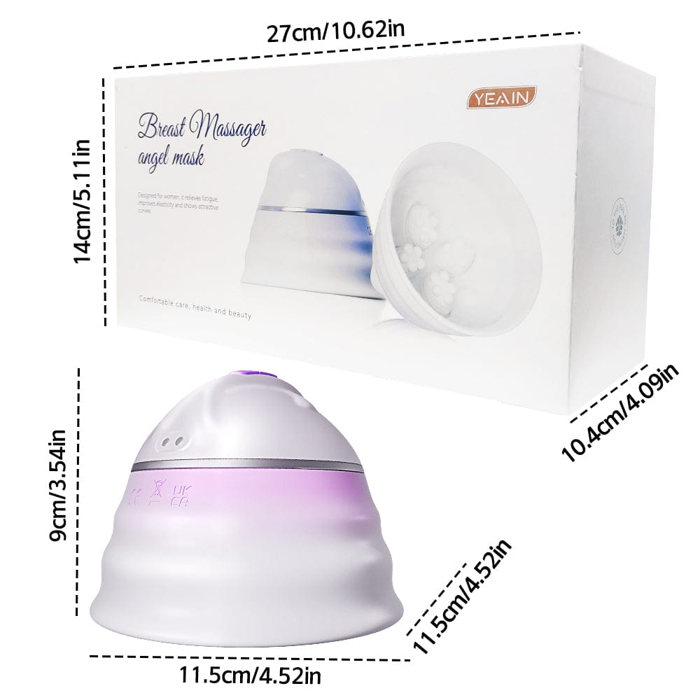 Angel 5 Vacuum Suction 10 Vibration Breast Massagers With Remote