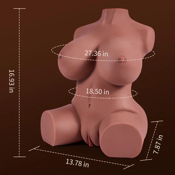 Rachel’s torso and butt: plump vulva - 21.38 lbs